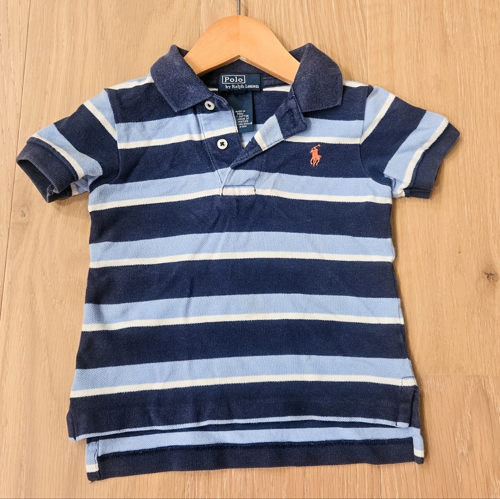Ralph Lauren Kids Polo Navy and White Stripes GUC 12M